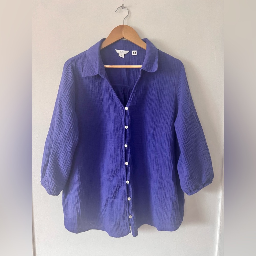 Penningtons Royal Blue Button-Down Shirt